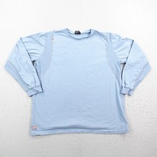 Ariat FR Shirt Mens XL Light Blue Flame Resistant Work Knit Utility Distressed