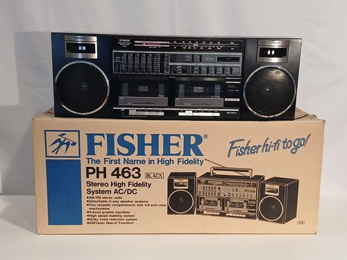 Vintage Fisher PH 463 Boombox Stereo - Original Box - PLEASE READ