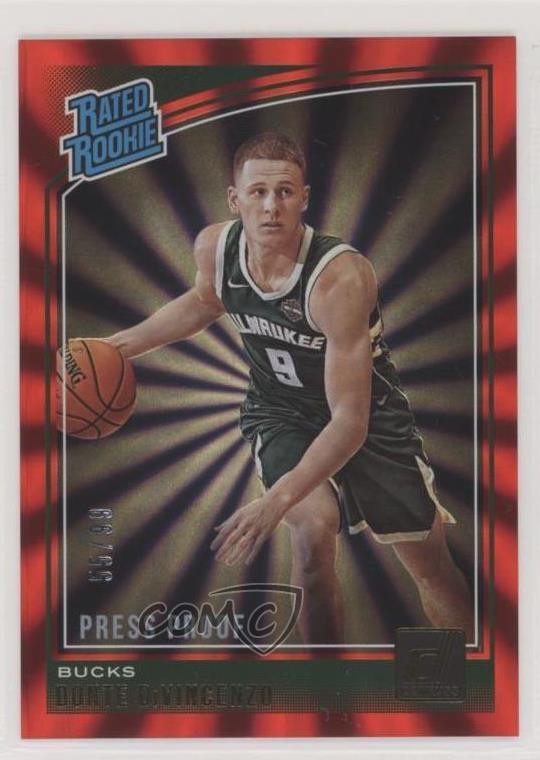 2018 Panini Donruss Press Proof Red Laser 55/99 Donte DiVincenzo Rookie RC 0ql2