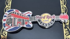 Hard Rock Cafe Pin - Hard Rock Cafe London Bus Union Jack Guitar