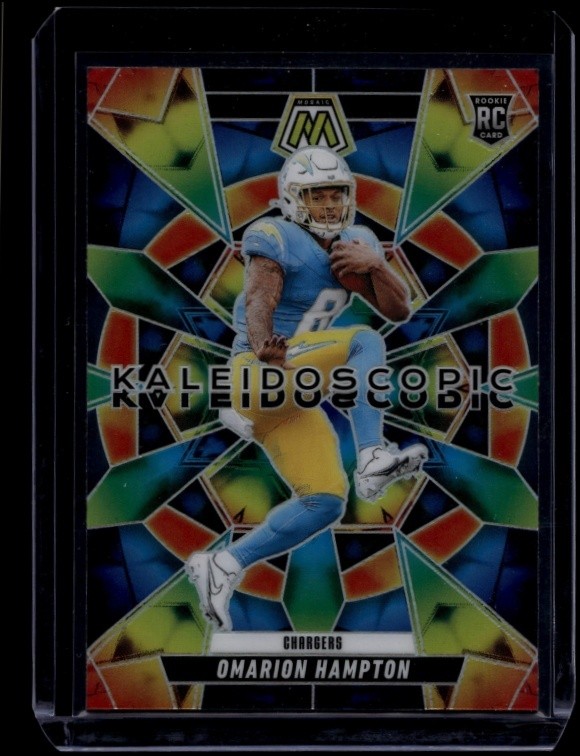 2025 Panini Mosaic Football Omarion Hampton #3 RC Rookie Kaleidoscopic