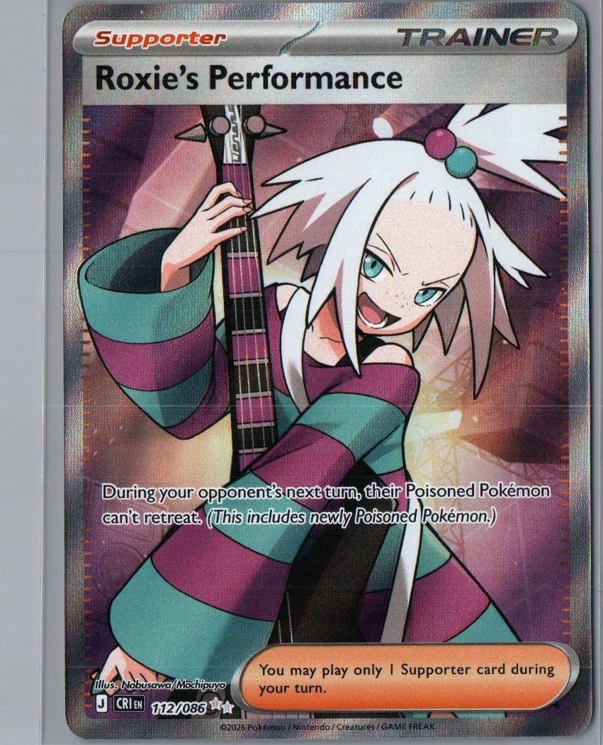 Roxie's Performance 112/086 Ultra Rare Chaos Rising Pokemon Holo Near Mint