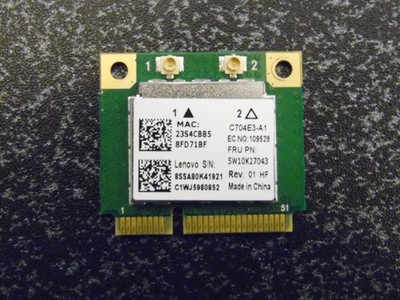 LENOVO WLAN/Bluetooth Karte P/N: 5W10K27043 RTL8723BE