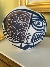 Vintage Alfonso Otero Regal Pottery Vase Picasso Style Cubist Modernist 6" Mark