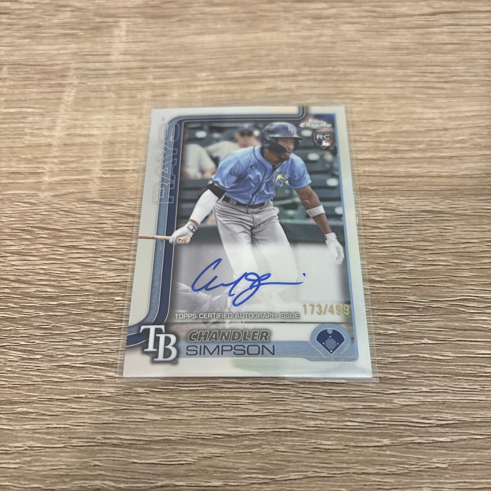 2025 Topps Chrome - Rookie Autographs Chandler Simpson #RA-CSI Refractor /499