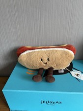 Jellycat Amuseables Hot Dog BNWT Displayed Only Condition New With Paper Tags