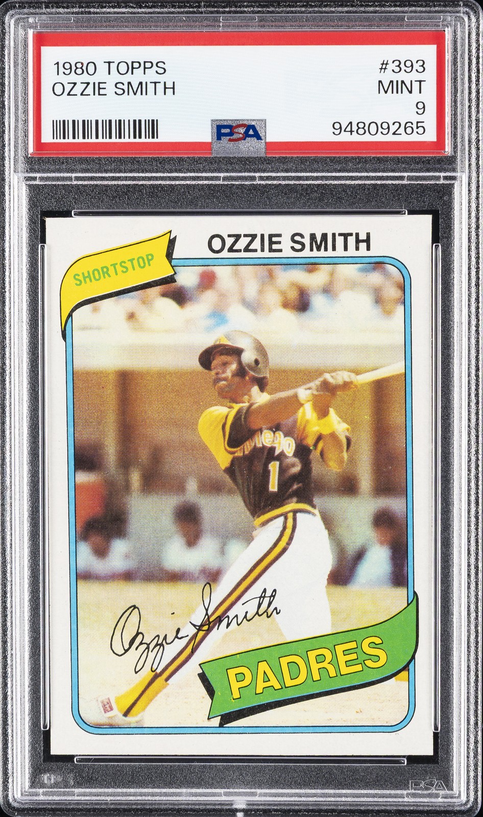 1980 TOPPS #393 OZZIE SMITH PSA 9