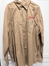 Carhartt Force FR Cat2 Button Up Long Sleeve Shirt Mens 2XL- Tall