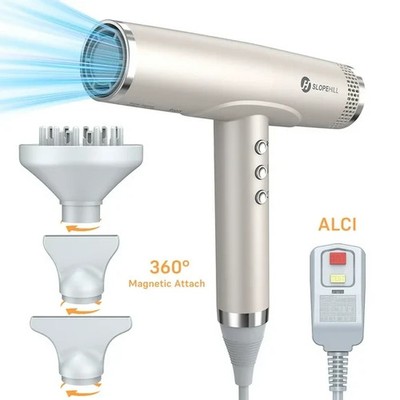 Slopehill Gold Professional Ionic Light Weight Hair Dryer W/ Diffuser New In Box