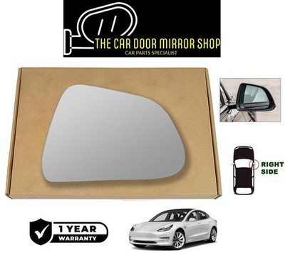 Fit Tesla Model 3 2018-2026 Rightside Stick on Replacement Wing Mirror Glass New