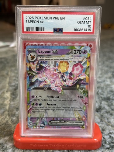 2025 Pokemon PRE EN Espeon EX 034/131 GEM MT PSA 10