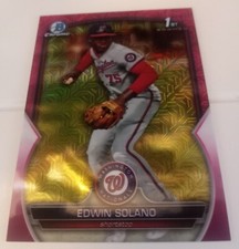 Edwin Solano 2024 1st Bowman Chrome Pink Mojo. 081/199