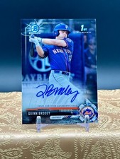 2017 Bowman Chrome Draft Quinn Brodey Auto 1st Bowman Rookie Card NEW YORK METS