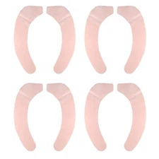4pair Bathroom Toilet Seat Cover Pad Warm Toilet Seat Cushion Washable Reusable