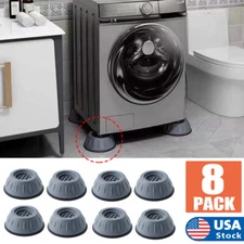 8 PCS Washing Machine Noise-reducing Foot Mat Anti-vibration Non-slip Rubber Mat