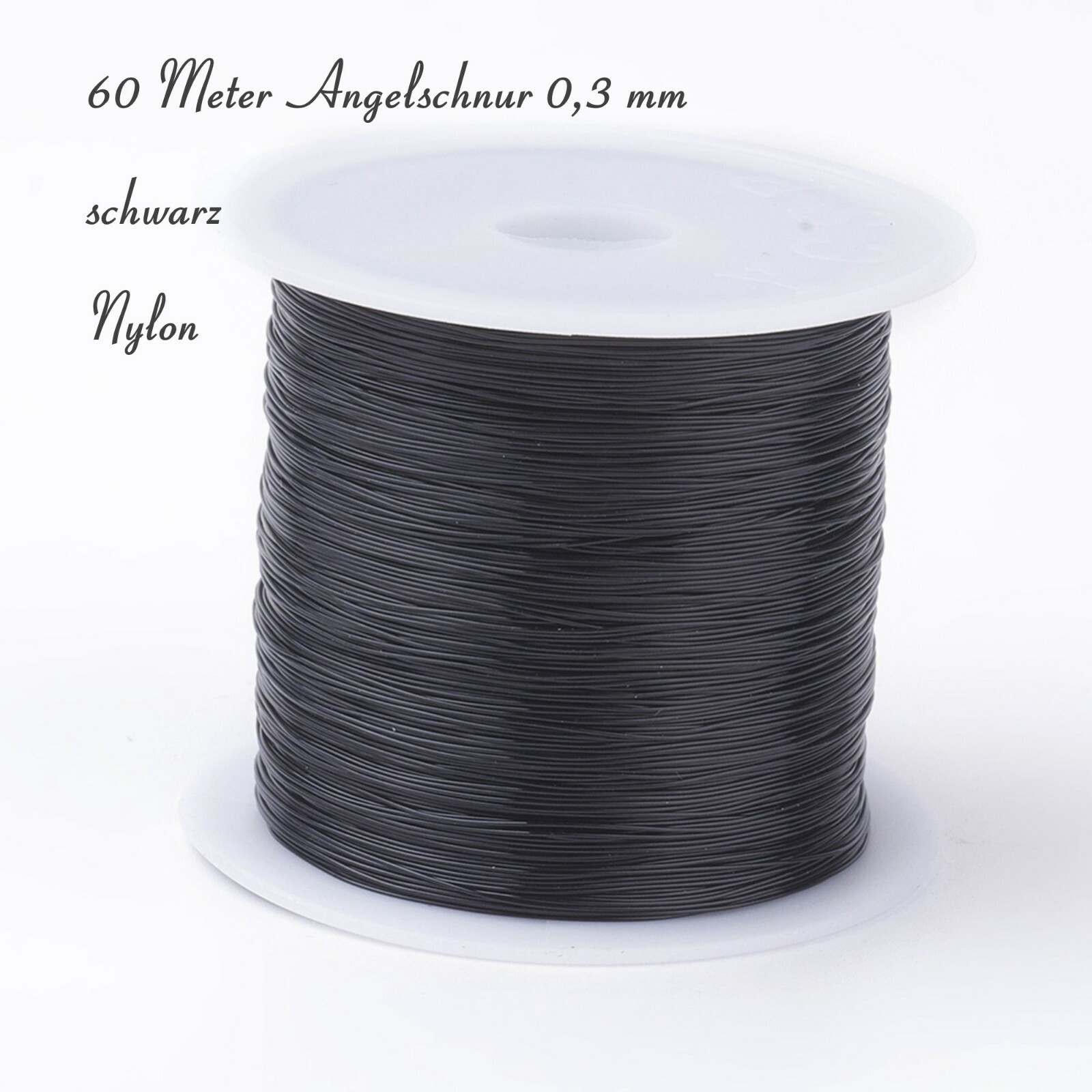 Nylon Nähgarn 4500m - 0,15mm Starkes Schwarzes Polstergarn