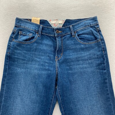 Vintage Levi's 515 Capri Jeans Women's 6 Dark Blue Stretch Denim