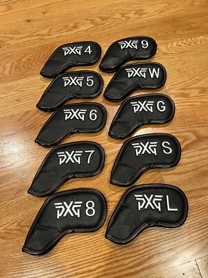 For Lefties! [MAGNETIC] PXG Iron Head Cover 10Pcs 4-W, G, S, L (Black & White)