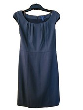 Chaps Gray Sheath Business Dress Size 10