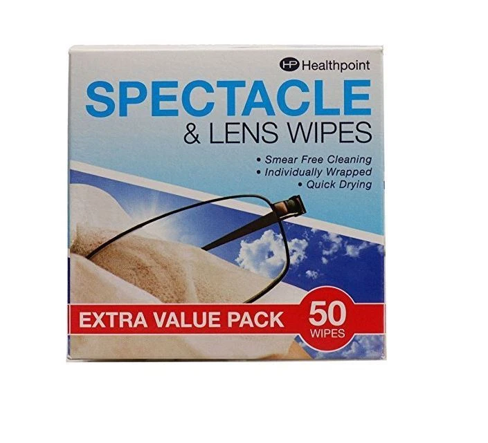 UNBRANDED, HEALTHPOINT Healthpoint Spectacle Lens Wipes Extra Value Pack 52 Glasses Sunglasses 08/2025