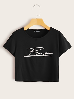 Shein Damen Be You Crop Cropped Top - Größe S - Neu