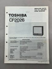 Toshiba CF2026 Original Service Manual Free Shipping