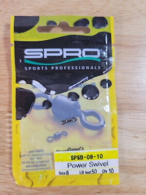 SPRO SPSB-08-10 Power Swivel Black 50 lb 10 Per Pack POWER & BEAUTY SMALL  