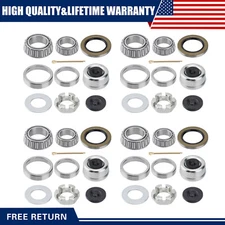 Pack of 4 Racewill 25580 14125A Boat Trailer Axles Bearing Kits for 5200-7000lb