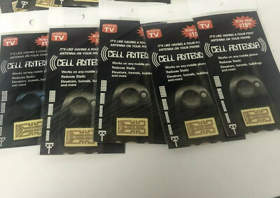 Set of 5 As Seen on TV Cell Phone Antenna signal Booster Stickers (QTY 5)