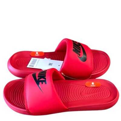 Nike Victori One Slide University Red Black Mens Size 7 for sale
