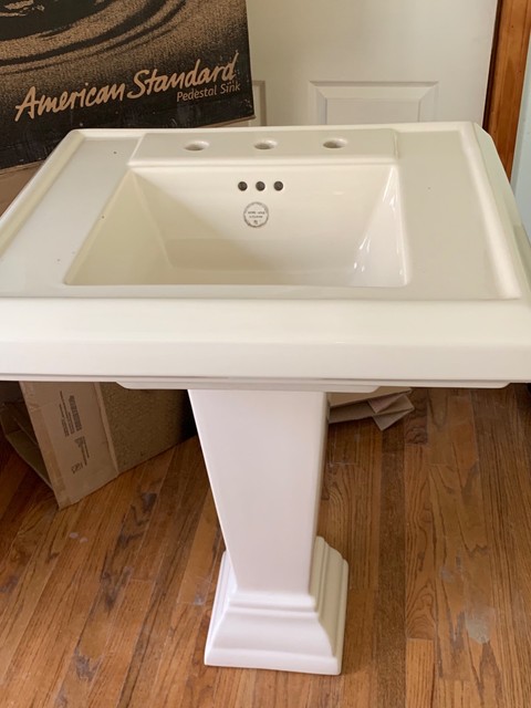 American Standard 0780 001 222 Town Square 27 Pedestal Sink Bone Only Basin