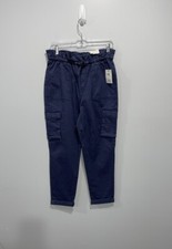 Free Assembly size 14/16 blue paperbag cargo pants NEW