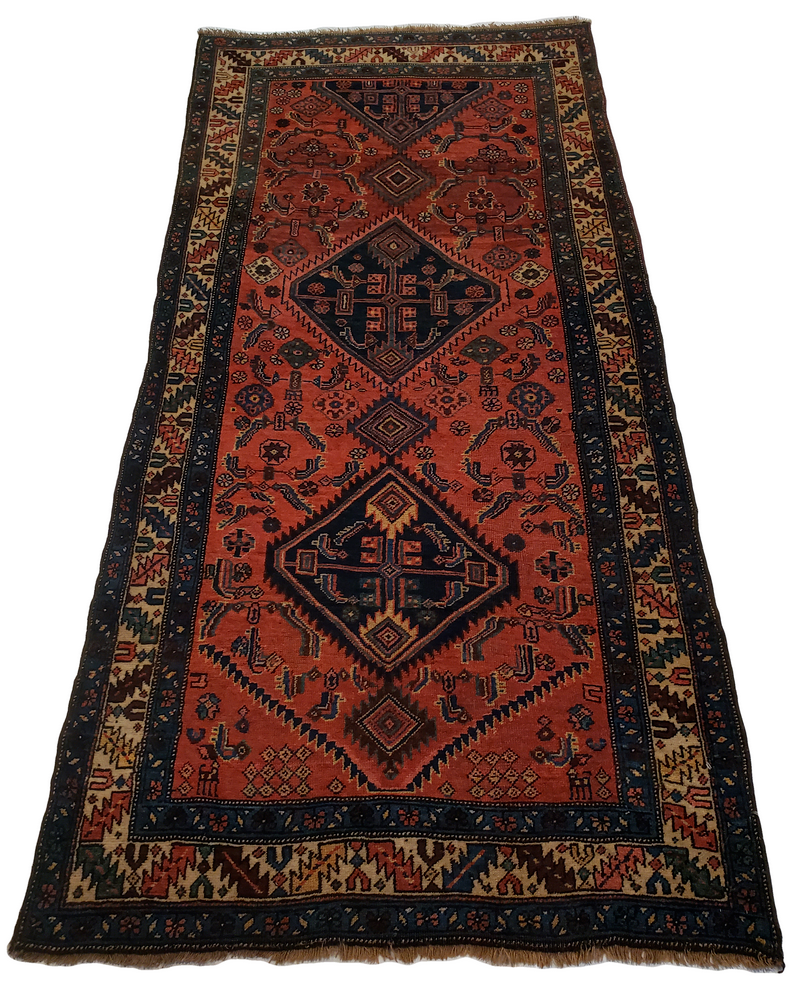 One Directional KURD-BIDJAR Antique rug - 3'8