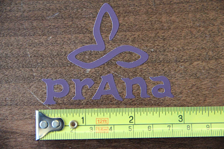 PRANA Climbing Yoga Clothing DIE CUT STICKER Decal NEW PURPLE