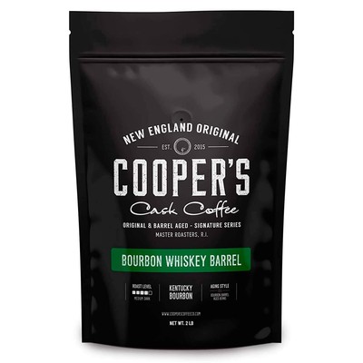 Bourbon Whiskey Barrel Aged Coffee - Whole Bean, Grade 1 Colombian Coffee