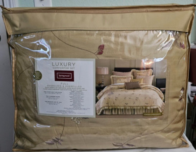 Springmaid Luxury Full Comforter Set-Garden Embroidery