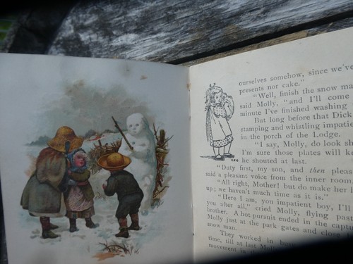 3 Antique Miniature Child's Book MISS BUSY BEE-A SNOW FIGHT-A LITTLE PICKLE - Picture 17 of 22