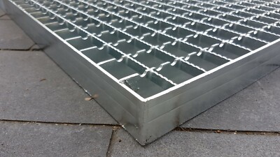 Produktbild von Industrie Gitterrost 1000x1000 Mm – Befahrbar, Feuerverzinkt, Tragstab 40/5 Mm Von Hhb-gitterroste.de