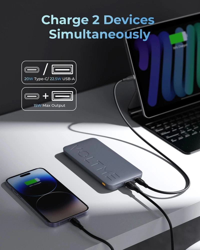 Power Bank 20000mah Mobile Phone Plastic Medium Multicolor 2-usb 5v Backup 20w