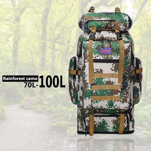 70L Hiking Camping Bag Large Waterproof Backpack Outdoor Travel Luggage Rucksack - Picture 14 of 17