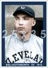 Billy Southworth - 1913 Cleveland Naps - choose a style - colorized print