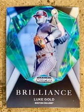 2022 Panini Prizm Draft Picks Baseball Brilliance Luke Gold BR-LG Detroit Tigers