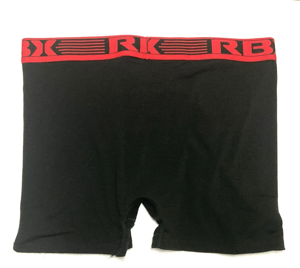 Calzoncillo boxer de secado rápido RBX para hombre negro talla grande 36-39 Foto 3 de 4