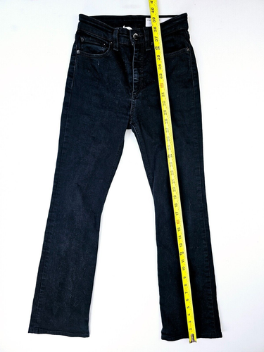 Rag Bone Size 23X29 Women Nina High Rise Bootcut No Fade Black Denim Logo Jeans - Picture 13 of 13