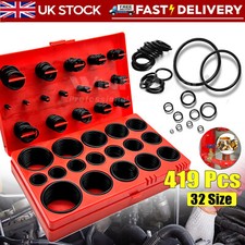 419PCS O-Rings 32 Sizes 3mm - 50mm Seal Gasket Universal Rubber O Ring Kit Set