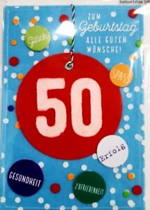 50 Jahre Karte Grusskarte Filz Anhanger Gluckwunsch Geburtstag Karte Jubilaum Ebay