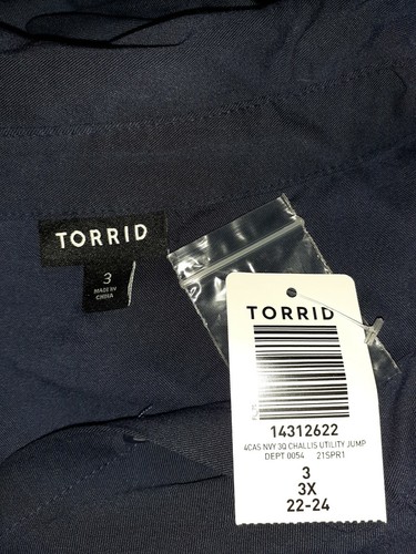NEW TORRID Plus Size 3X Jumpsuit Blue Short Sleeve - 第 5/5 張圖片
