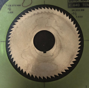 3-1/2 x 3/64 x 1 60T HSS Slitting Slotting Saw !