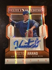 2014 Elite VICTOR ARANO Status Gold Diecut Rookie Auto #d 4/10! Phillies