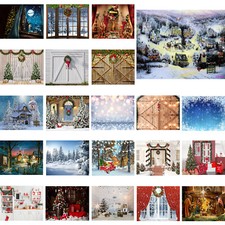 Christmas Theme Vinyl Backdrop Rustic Farmhouse Barn Background Studio Props